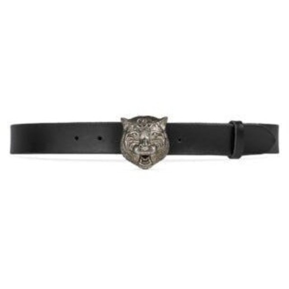 Gucci Leather Belt With Tiger Head